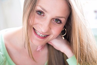 Woman with Braces